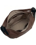 Stylish Woven Hobo Bag - Brown