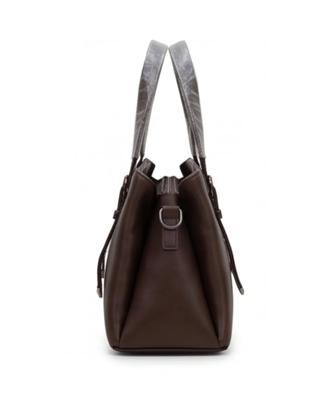 Minimalist Structured Brown Satchel Bag