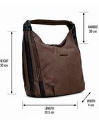 Stylish Woven Hobo Bag - Brown