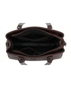 Minimalist Structured Brown Satchel Bag