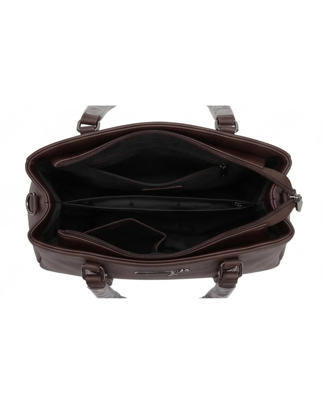 Minimalist Structured Brown Satchel Bag