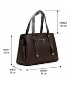 Minimalist Structured Brown Satchel Bag