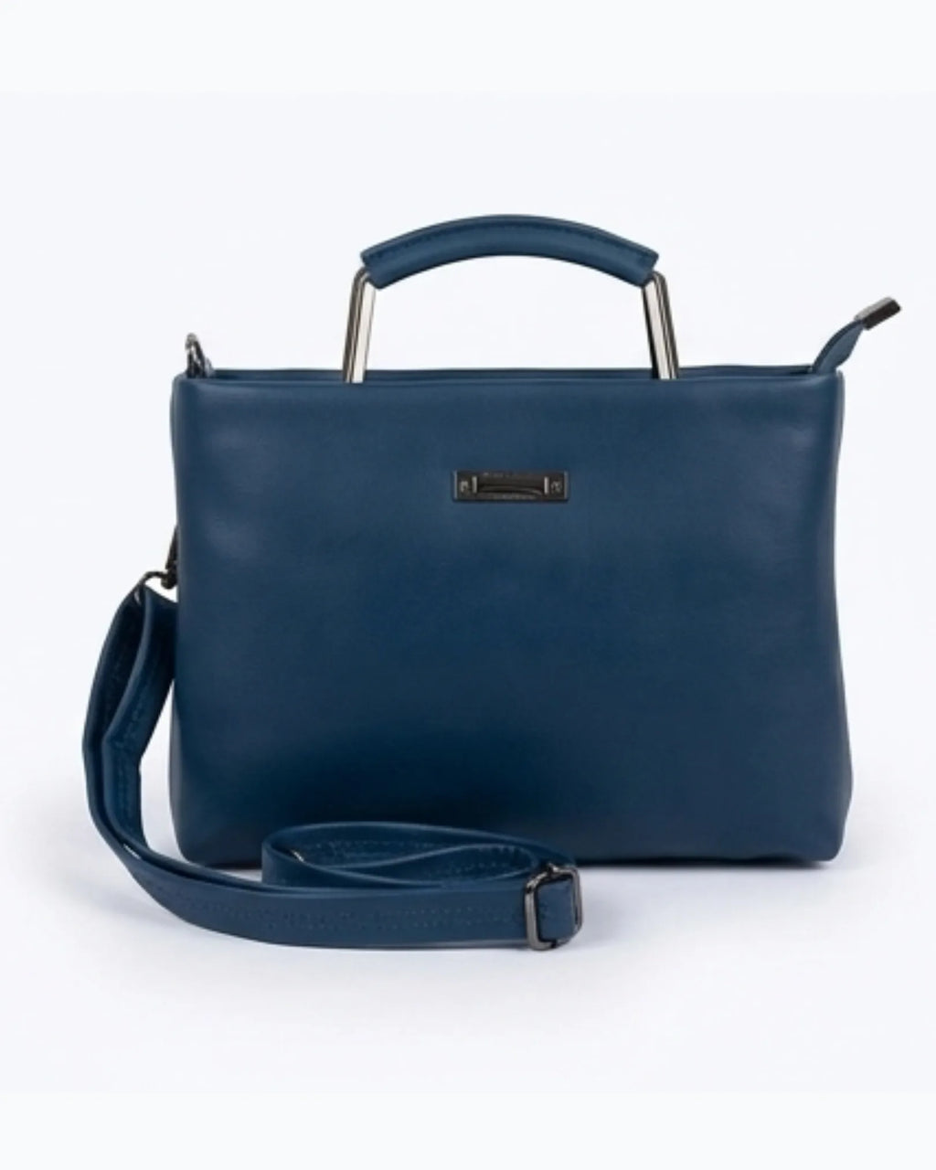 Lora Halle Deep Blue Metal Handle New Stylish Bag