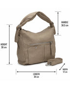 Chic & Trendy Slouchy Hobo - Beige Brown