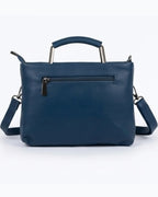 Lora Halle Deep Blue Metal Handle New Stylish Bag