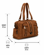 Everyday Utility Satchel Bag - Brown
