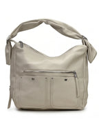 Chic & Trendy Slouchy Hobo - Beige White