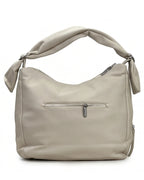 Chic & Trendy Slouchy Hobo - Beige White