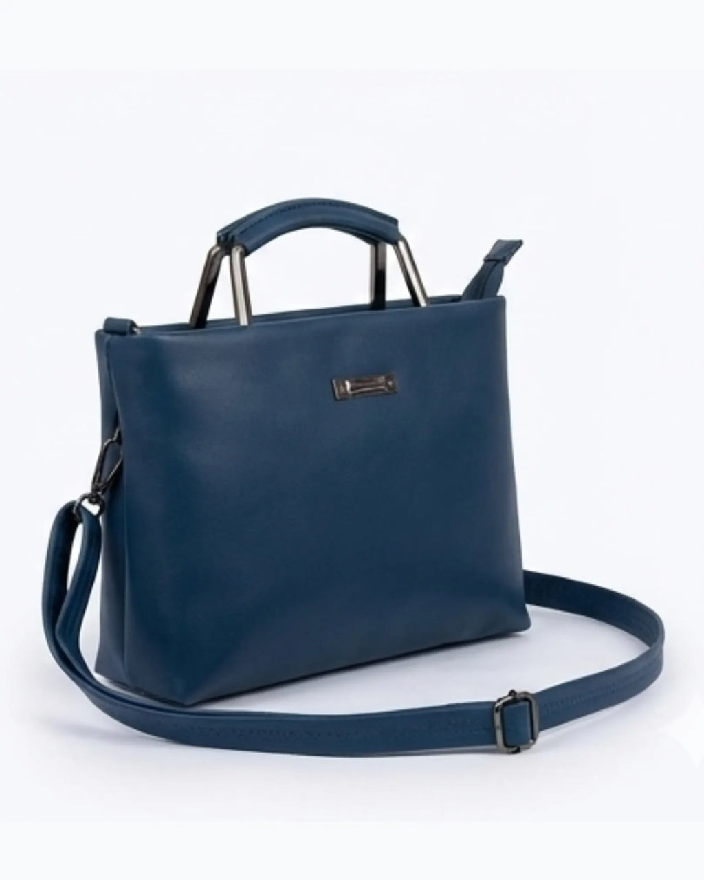 Lora Halle Deep Blue Metal Handle New Stylish Bag