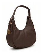 Woven Texture Crescent Bag - Maroon