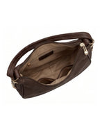 Woven Texture Crescent Bag - Maroon