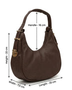 Woven Texture Crescent Bag - Maroon
