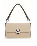 Cute Panda Charm Sling Bag -Beige Green