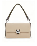 Cute Panda Charm Sling Bag -Beige Green