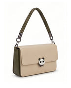 Cute Panda Charm Sling Bag -Beige Green