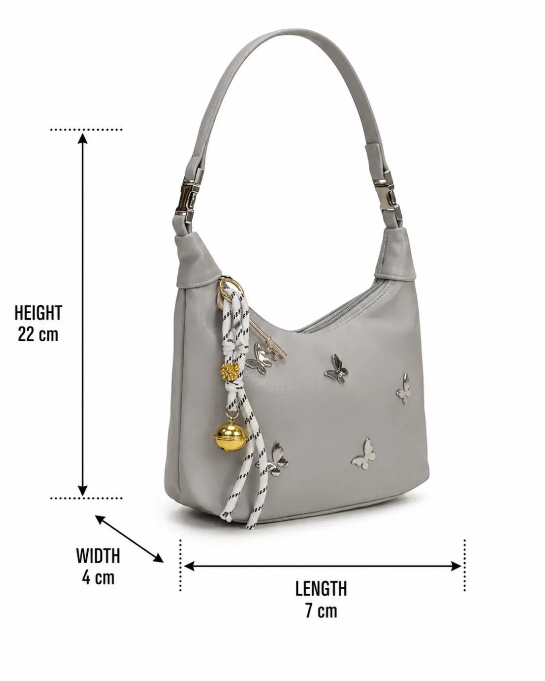 Trendy Butterfly Motif Hobo