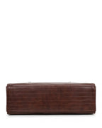 Textured Work Tote Bag - Brown