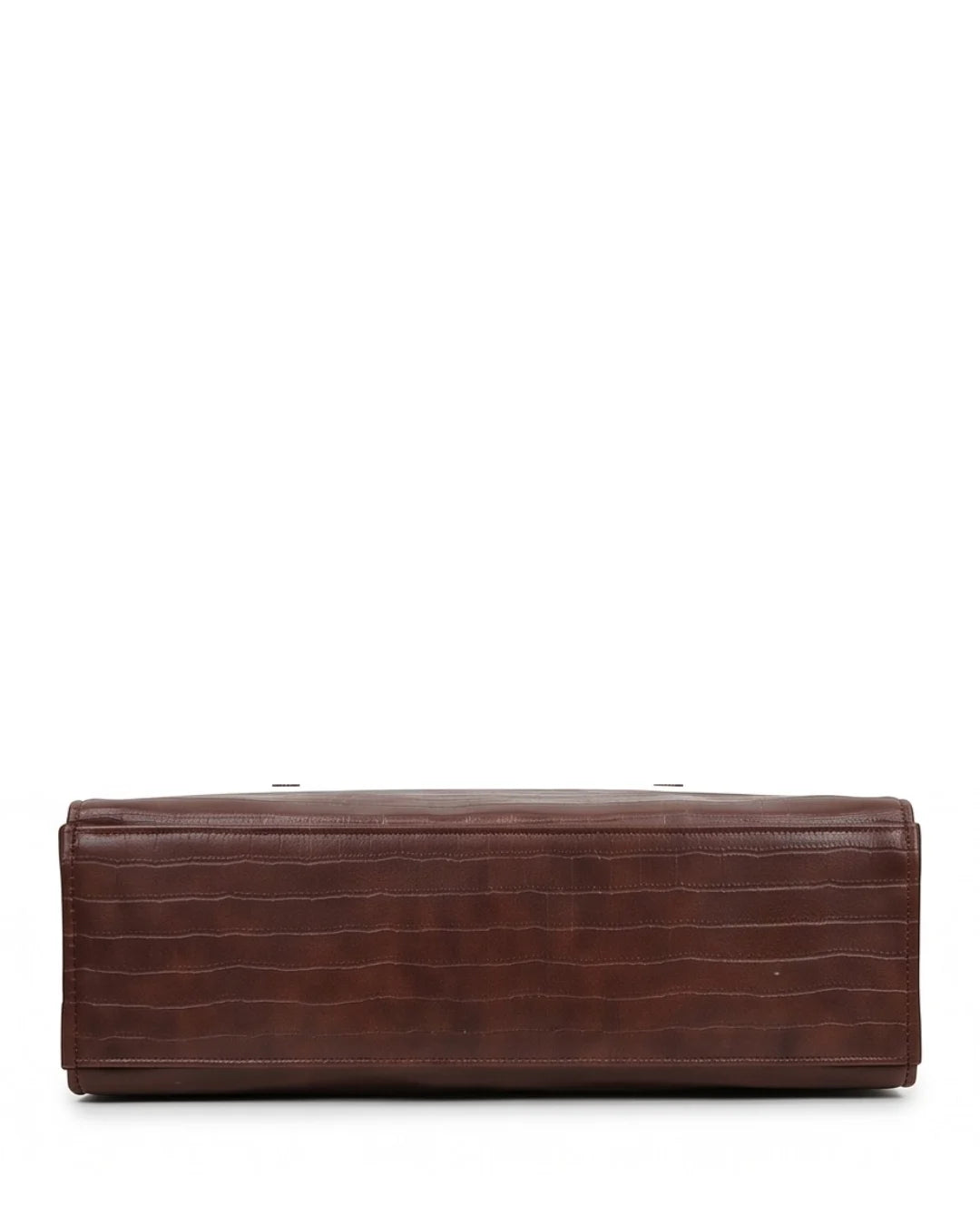 Textured Work Tote Bag - Brown