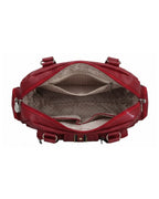 Chic multi-utility faux leather satchel bag with multiple compartments for everyday use - 6