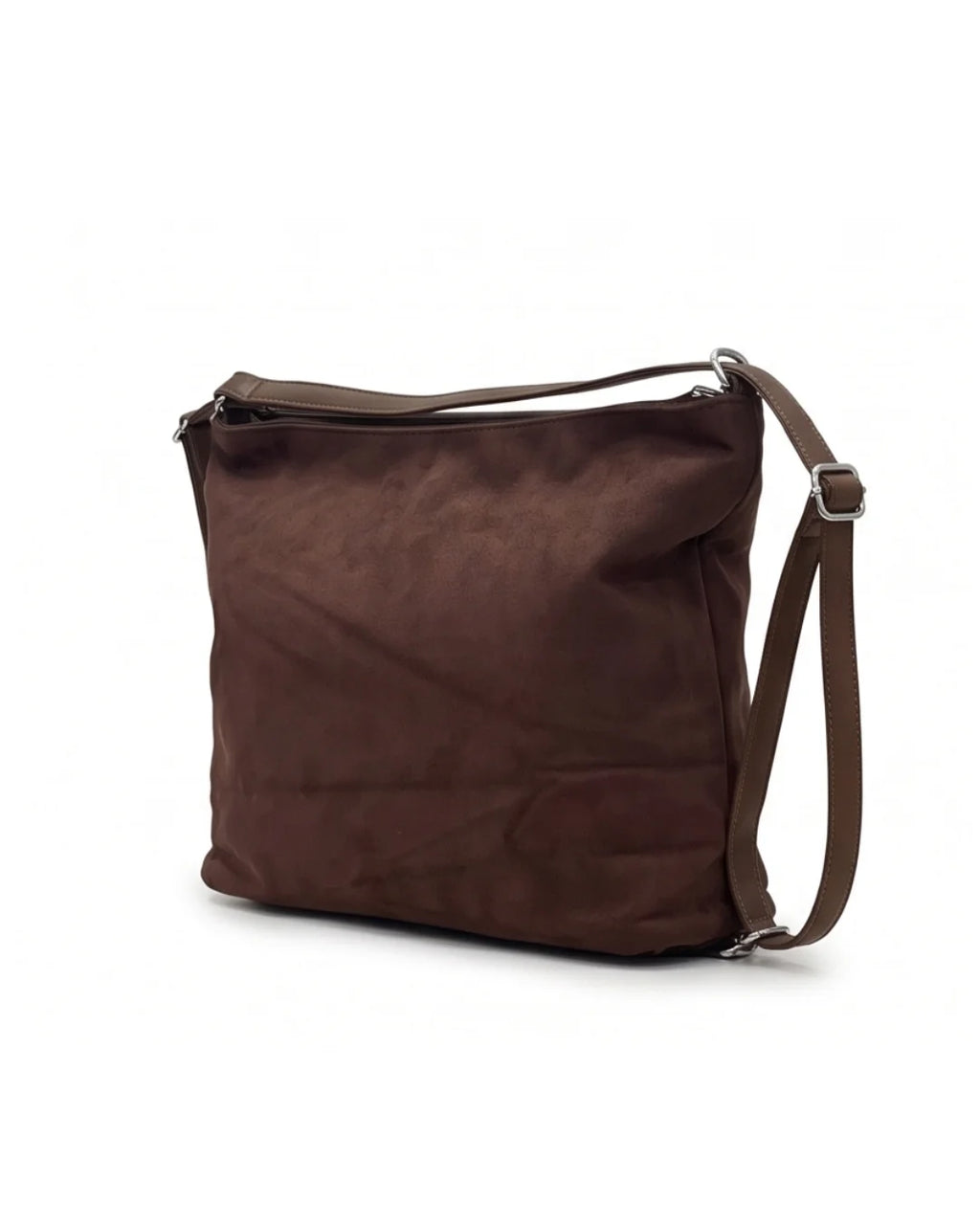 Dog Applique Hobo Bag - Quirky Fashion - Brown