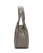 Statement Quilted Grey Satchel Bag