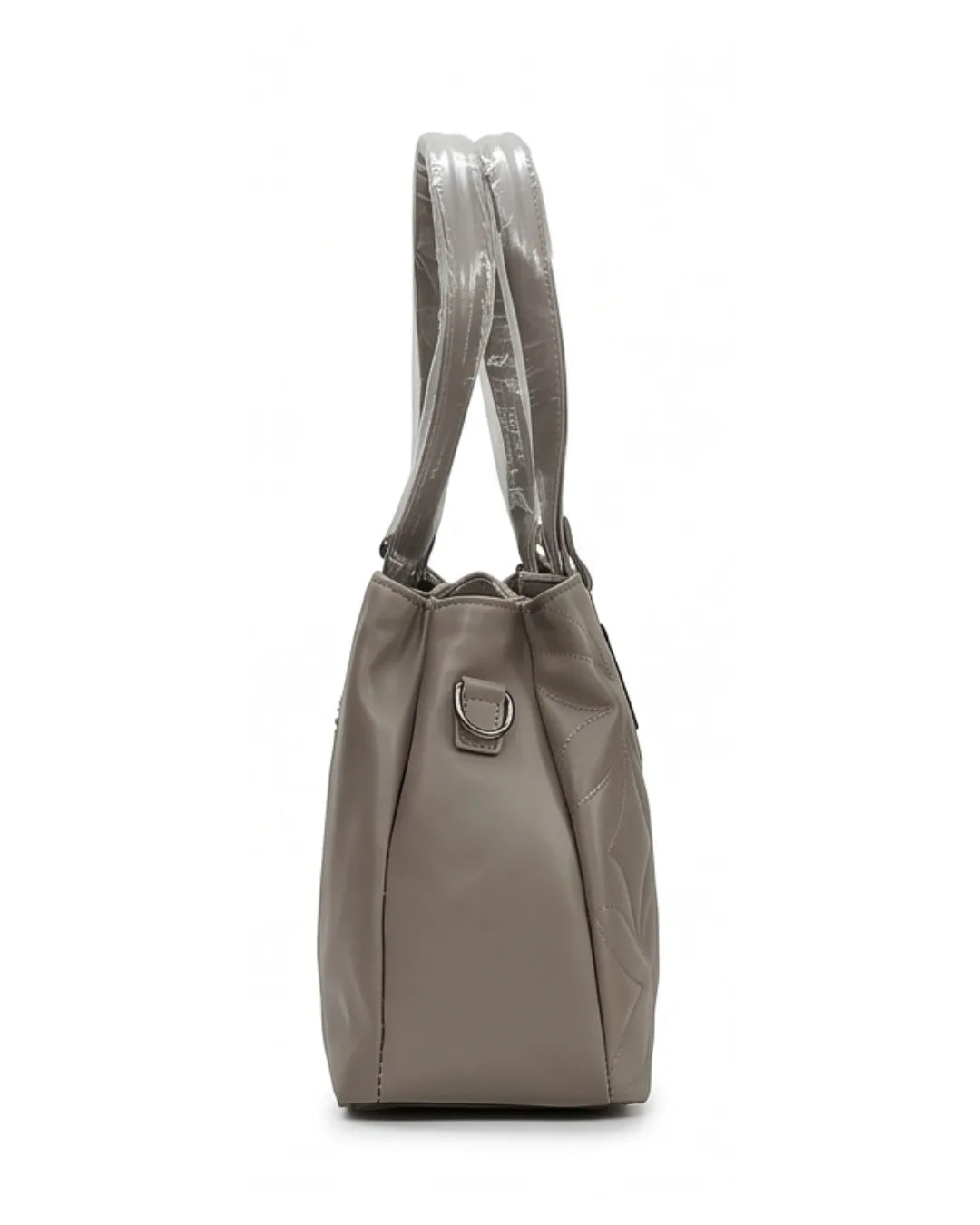 Statement Quilted Grey Satchel Bag