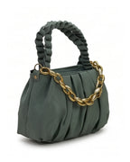 Snatched Ruched Cloud Sling Bag - Green