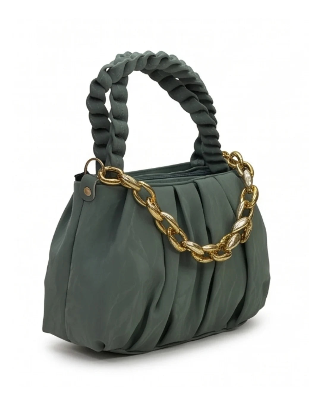 Snatched Ruched Cloud Sling Bag - Green