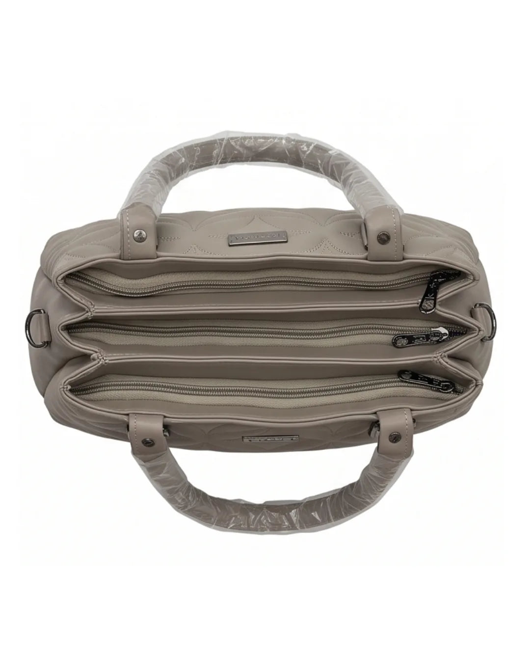 Statement Quilted Grey Satchel Bag