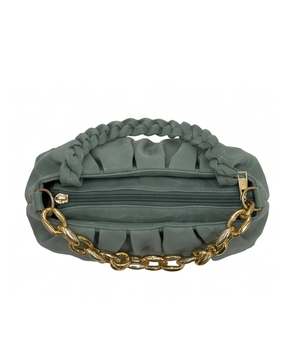 Snatched Ruched Cloud Sling Bag - Green