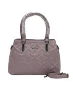 Statement Quilted Purple Satchel Bag