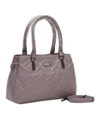 Statement Quilted Purple Satchel Bag