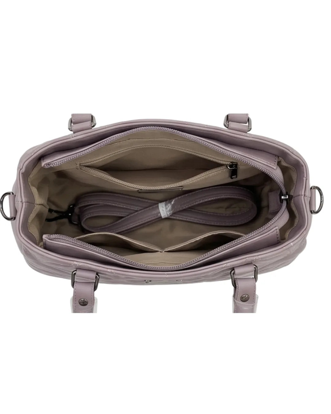 Statement Quilted Purple Satchel Bag