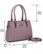 Statement Quilted Purple Satchel Bag