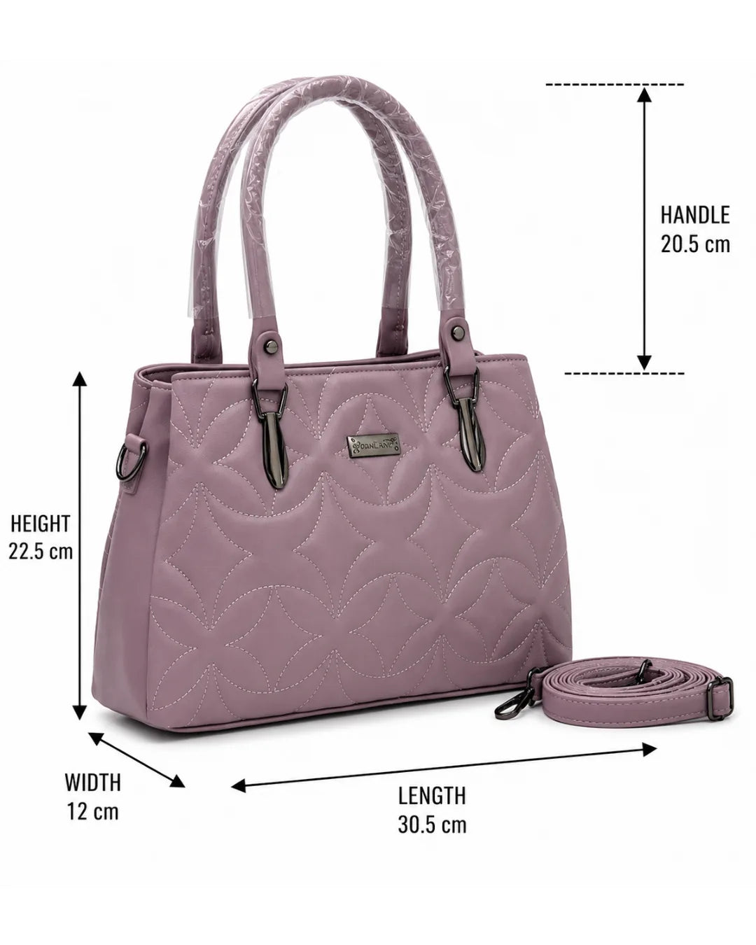Statement Quilted Purple Satchel Bag