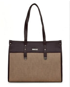 Practical Minimalist Brown & Beige Tote Bag