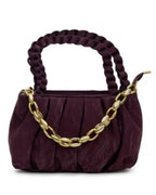 Snatched Ruched Cloud Sling Bag - Burgundy