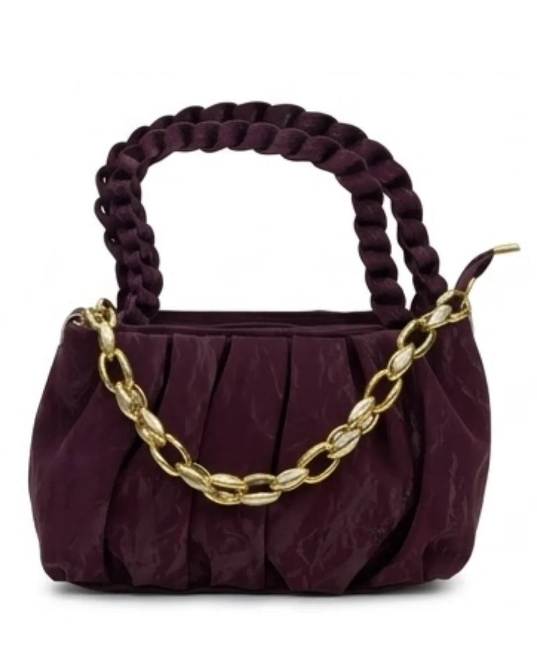 Snatched Ruched Cloud Sling Bag - Burgundy