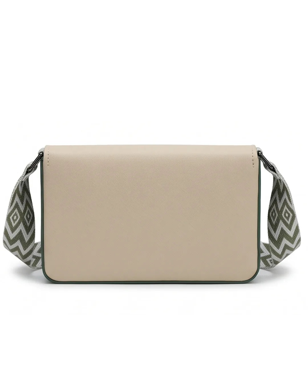 Classic Chevron Strap Sling Bag- Green