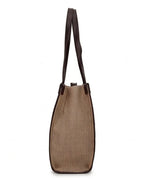 Practical Minimalist Brown & Beige Tote Bag