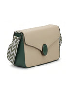 Classic Chevron Strap Sling Bag- Green