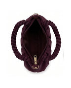Snatched Ruched Cloud Sling Bag - Burgundy