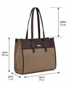 Practical Minimalist Brown & Beige Tote Bag