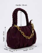 Snatched Ruched Cloud Sling Bag - Burgundy