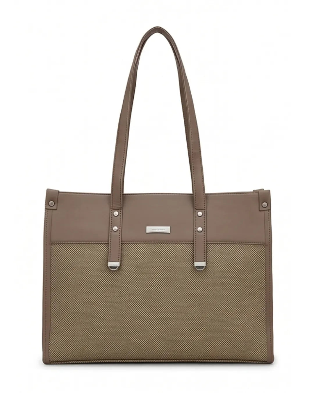 Practical Minimalist Tan & Beige Tote Bag