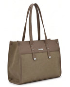 Practical Minimalist Tan & Beige Tote Bag