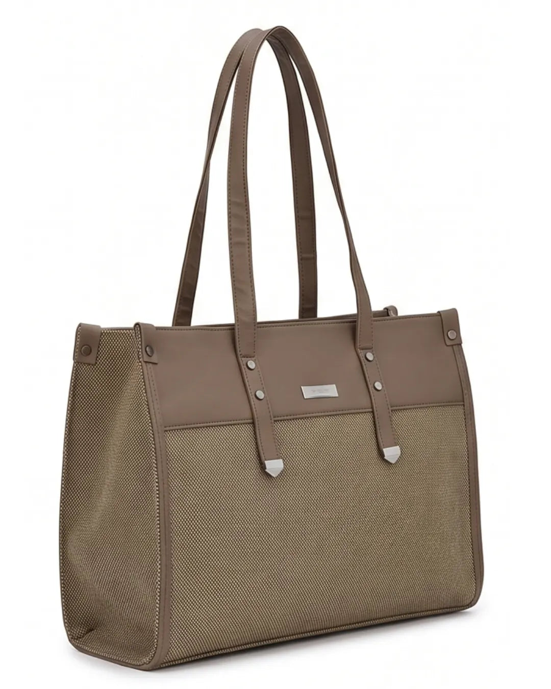 Practical Minimalist Tan & Beige Tote Bag