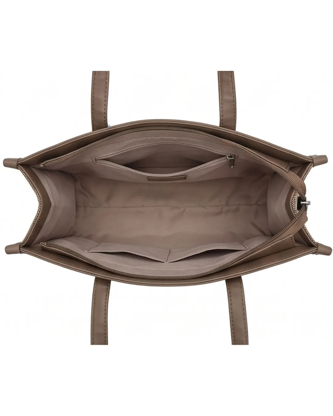 Practical Minimalist Tan & Beige Tote Bag