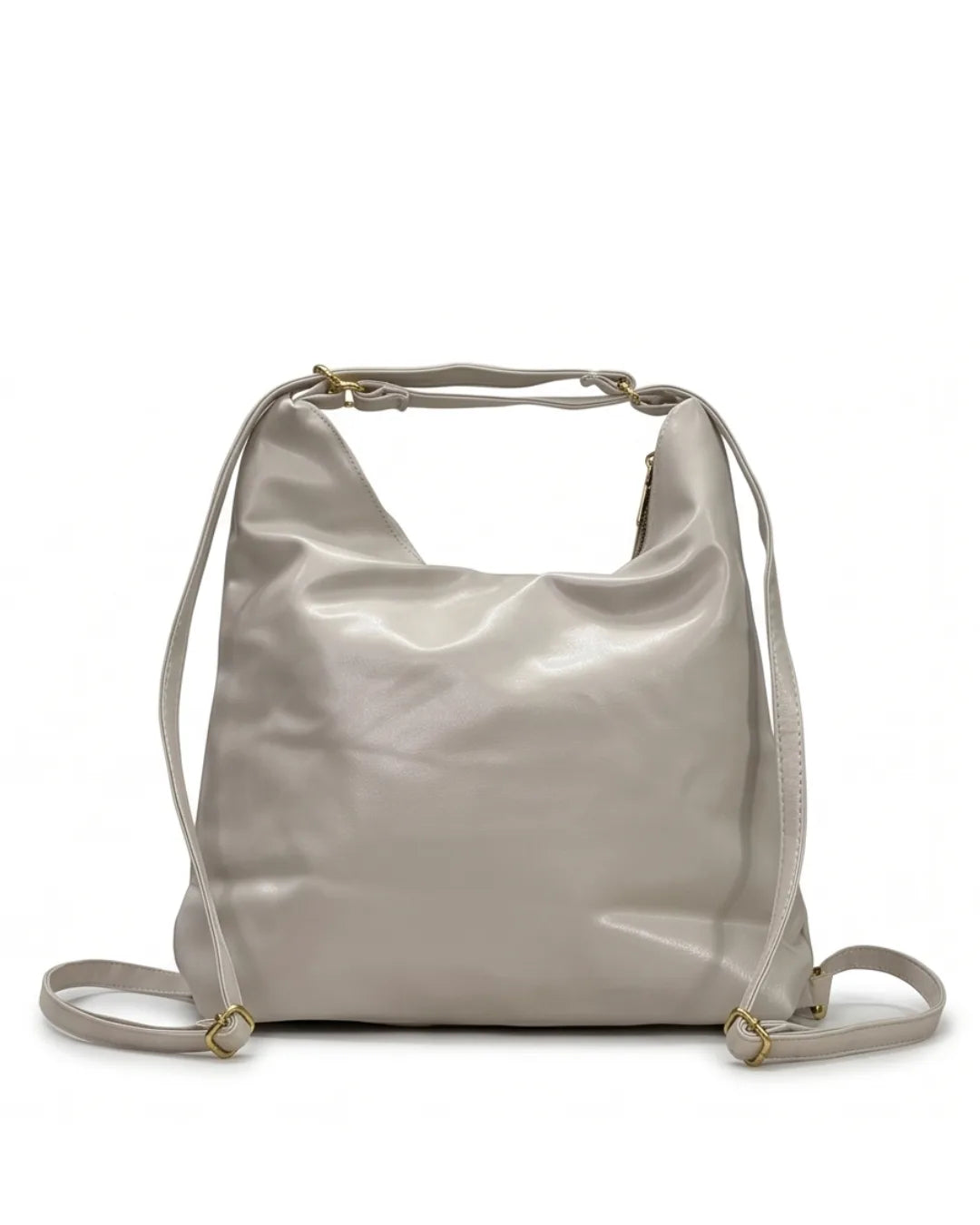 Ethnic Motif Soft Hobo Bag - Grey