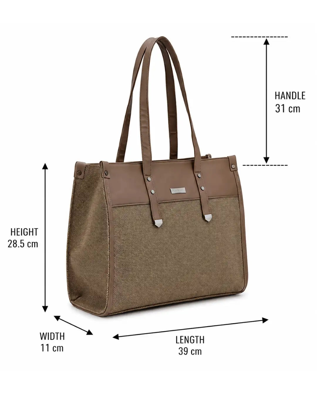 Practical Minimalist Tan & Beige Tote Bag